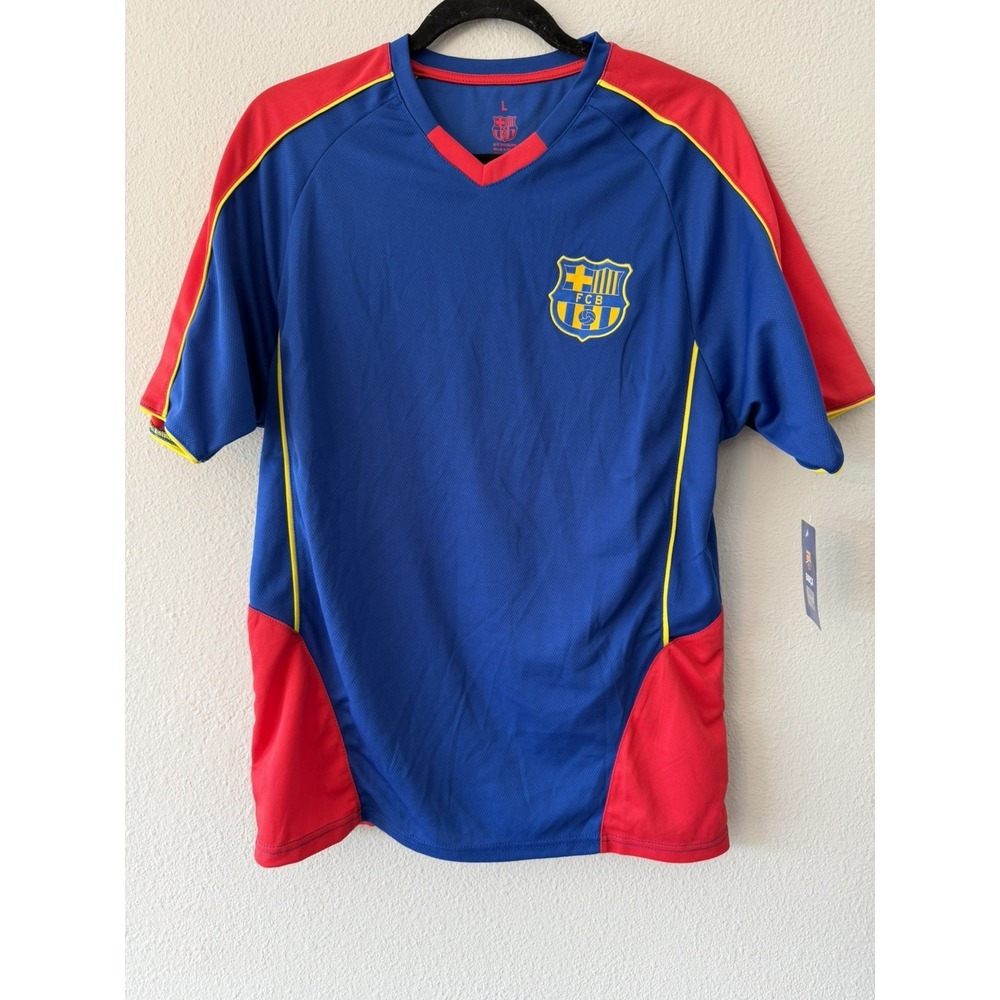 Men‎ FC Barcelona Officially Licensed Soccer Poly Shirt Jersey Size Medium